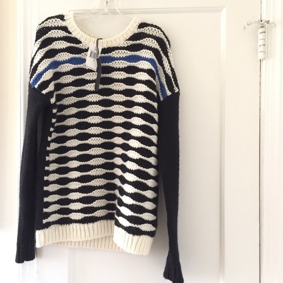 Tibi  Chunky Knit Wavy Stripes Sweater - Picture 4 of 7